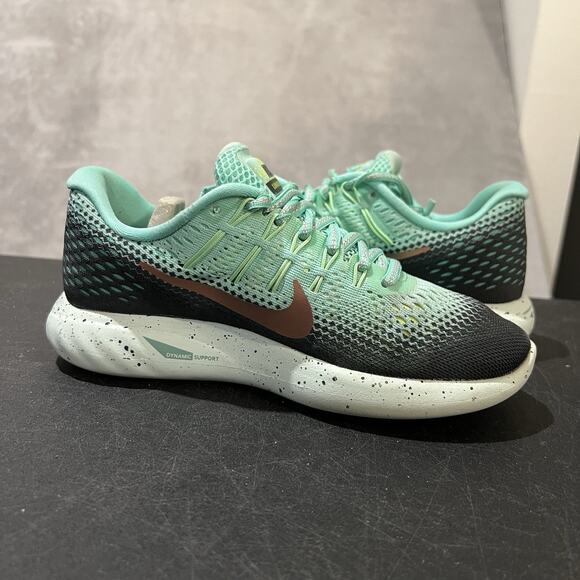 Nike Lunarglide 8 Womens 5 Glow Green 849569-300 Athletic Running Sneakers - Picture 6 of 10